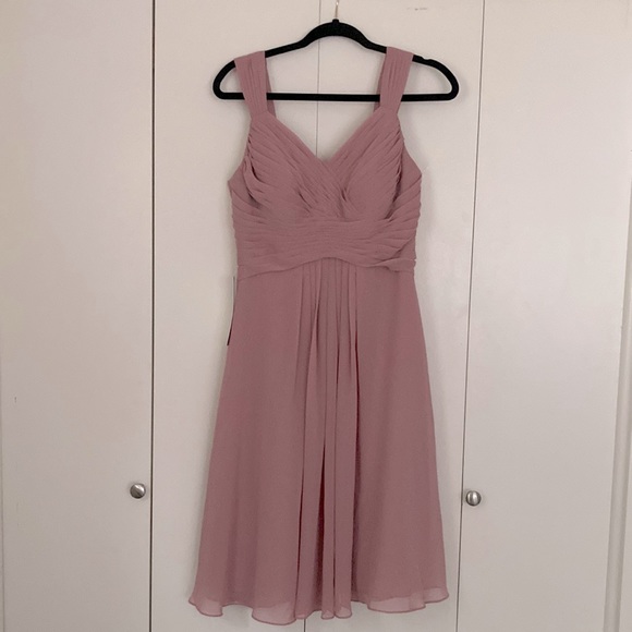 Azazie Dresses & Skirts - Clara style dusty rose bridesmaid dress size A8